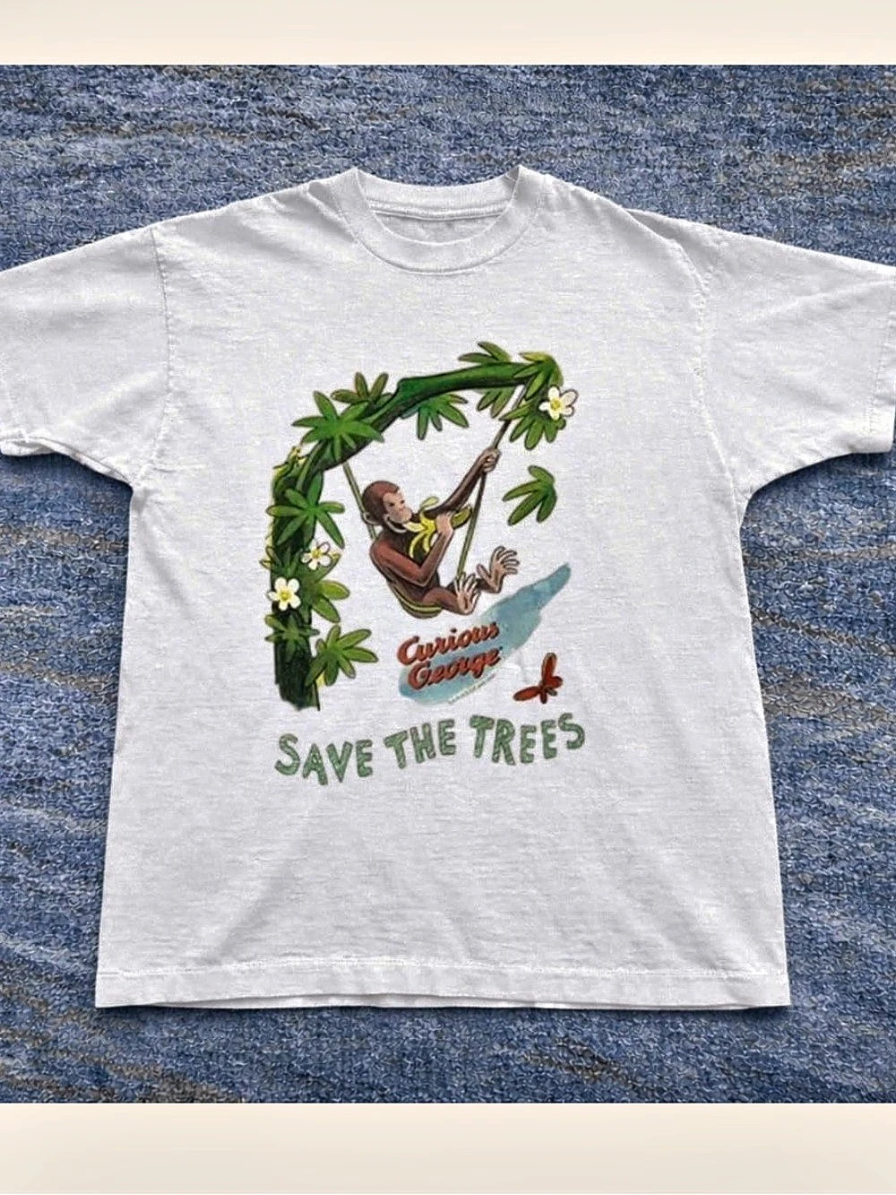 Vintage Monkey the Trees Graphic Tee For Unisex